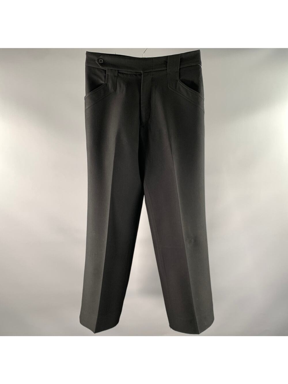 JOHN BARTLETT Size 30 Black Wool Relaxed Dress Pants